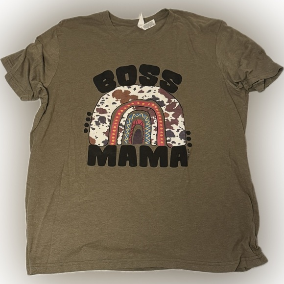 Tops - 💥🦋 Green Bella Canvas BOSS MAMA T-shirt 🦋💥 Super Soft & Super Boss 💥🦋 Size XL